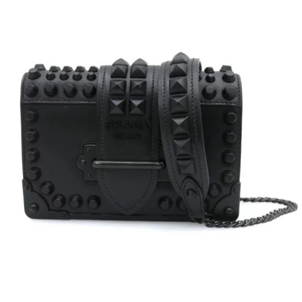 Prada Studded Cahier Chain Shoulder Bag